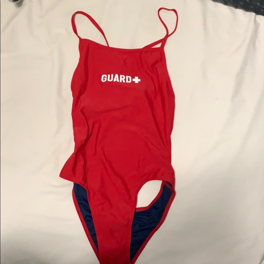 “GUARD” Red One-Piece
